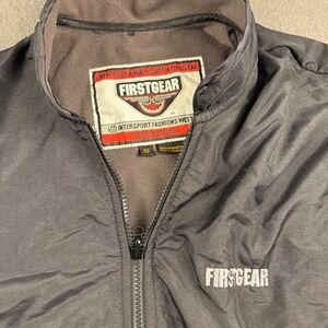 FirstGear Mens Black Puffer Jacket Insulated Fleece Lined Size S Moto‎ Riding
